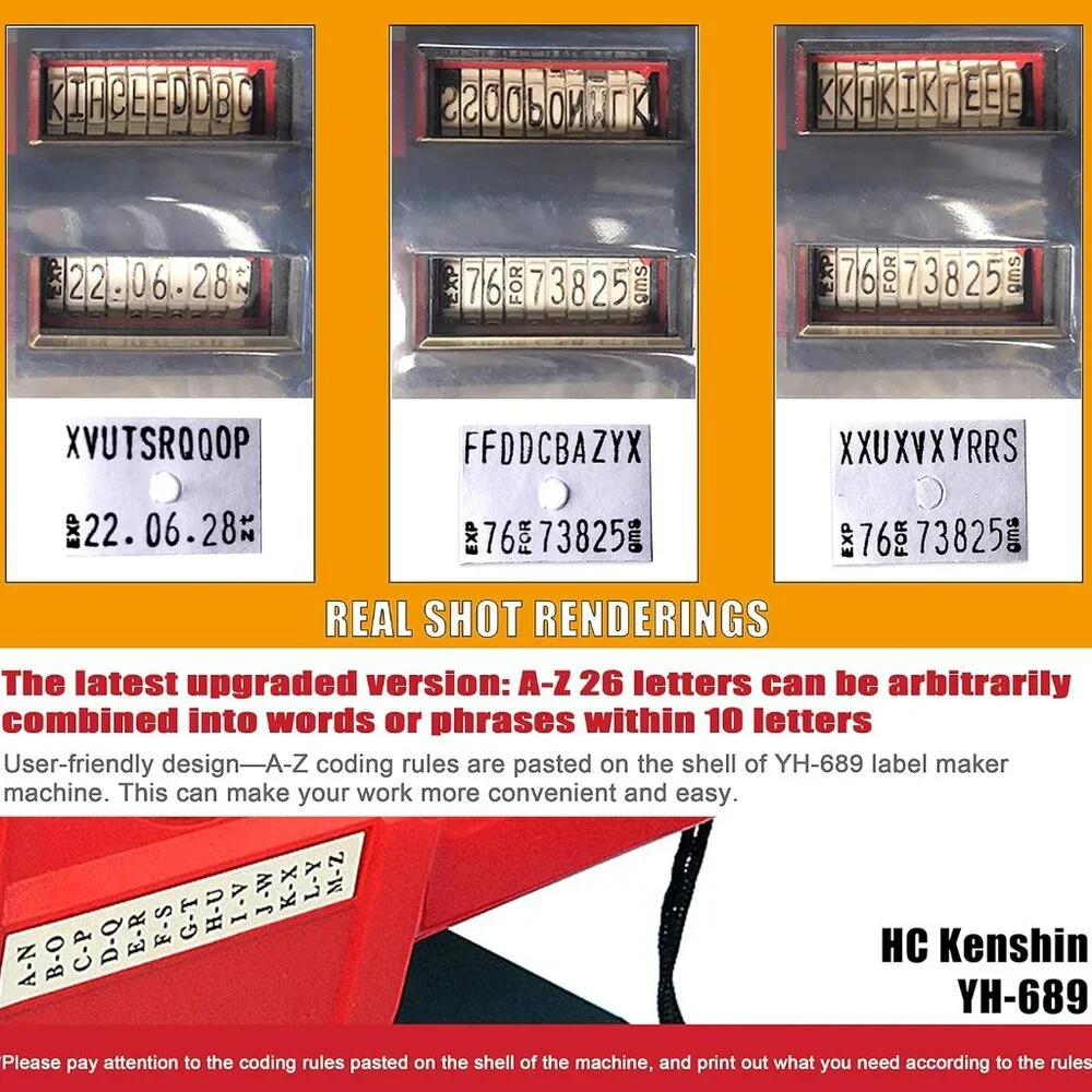 YH-689 2-Line 20 Digits Price Gun with Letters A-Z